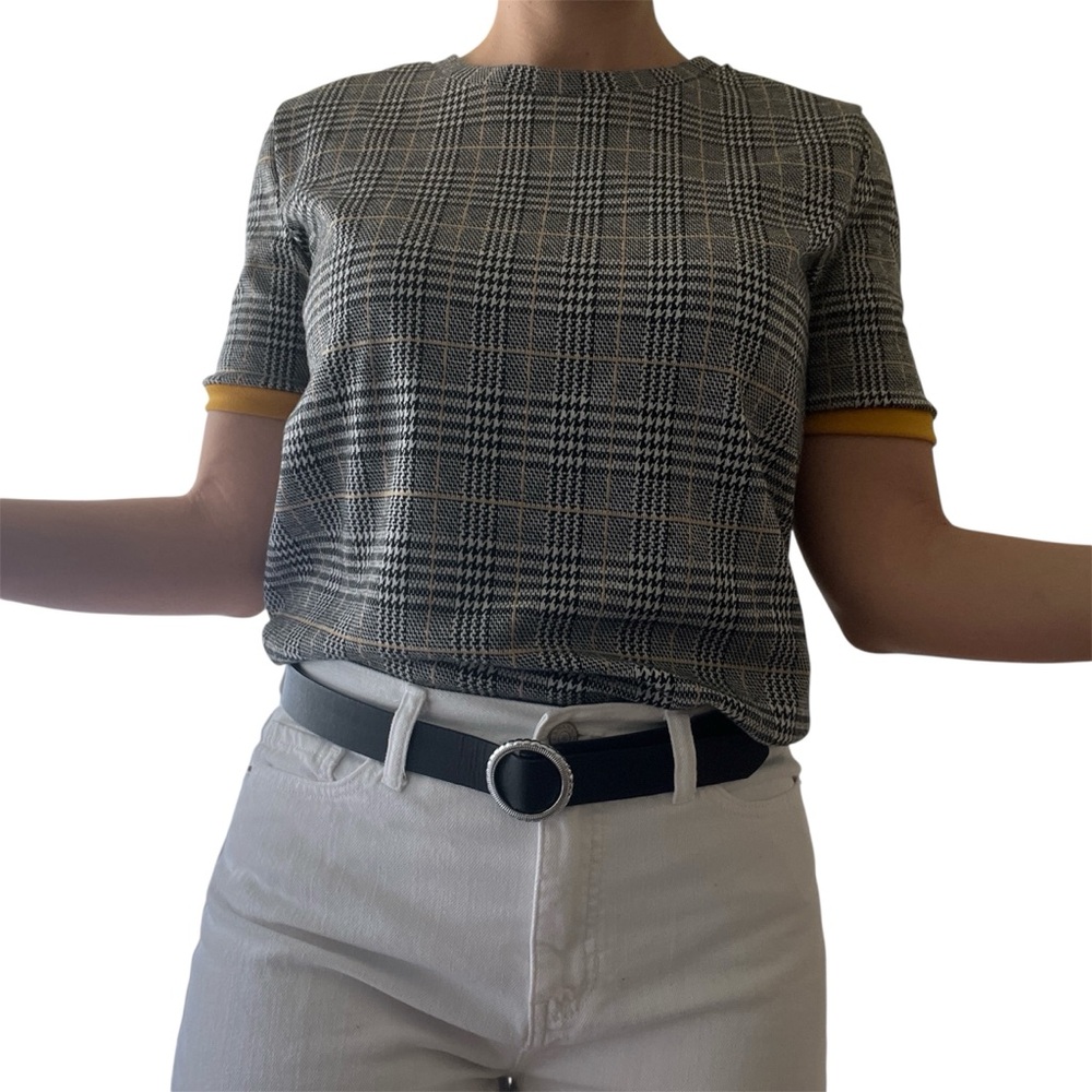 Plaid Short Sleeve Top